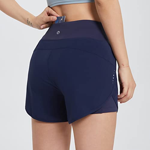 baleaf Running Shorts Womens 2 in 1 Quick Dry Workout Sports Shorts Gym Exercise with Inner Pockets - Image 3