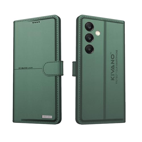 Image of Compatible with Samsung Galaxy A35 5G / Samsung Galaxy A55 5G Flip Cover | Leather Finish | Inside Pockets & Inbuilt Stand | Shockproof Wallet Style Magnetic Closure Back Cover Case