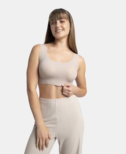Image of Jockey 1839 Lounge Bra | Wirefree | Padded | Full Coverage | 360 Degree Stretch and Removable Pads | Microfiber Nylon Fabric