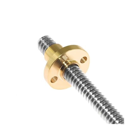 Metal Ball Screw nut T12 Lead Screw Accessories Pitch 2mm Thread Screw Lead 8mm Trapezoidal Screw with Brass Nut(100mm)