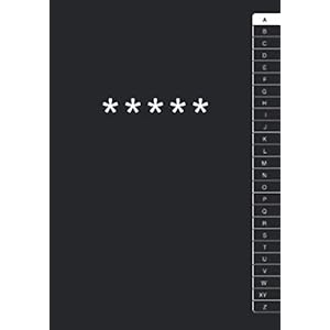 Passwort Buch Mit Register – Klein: in Etwa DIN A6 Format | 100 Seiten | Platz für 200 Passwörter | Mit Alphabetischem…