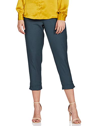 Image of BIBA Women Cotton Blend Regular Solid Pants