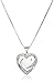 Sterling Silver Created Opal and White Sapphire Open Heart Pendant Necklace, 18"