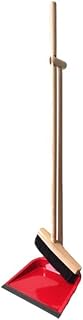 BaWoTec Stehkehrgarnitur Rote Ronja XL Kehrgarnitur mit extra langem Stiel 107 cm Stielhöhe Kehrset erspart lästiges Bücken