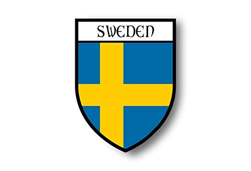 Akachafactory Autocollant Sticker Voiture Moto Blason Ville Drapeau Suede suedois