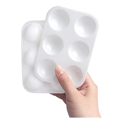 Tamaki 8 PCS White Plastic Paint Tray Palettes Cover