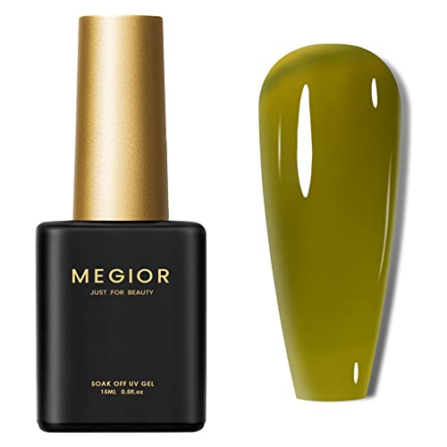 Megior Jelly Gel Nail Polish - Sheer Green Gel Polish Translucent Nail Polish Gel Soak Off U V Gel Polish Neutral Gel Polish For Nail Art Manicure Diy At Home 0.5 Fl Oz #TOP9
