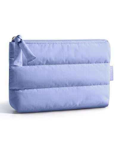 Image of BAGSMART Small Makeup Bag | Soft water-resistant puffy fabric. Compact yet spacious. Ideal for travel, toiletry, purse storage & gifting
