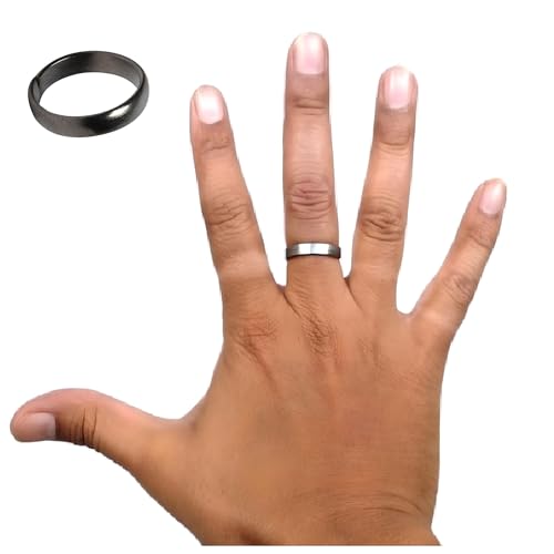 Image of Men's Black Horse Shoe Iron Ring - Adjustable