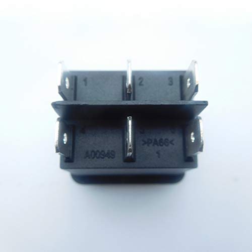 Kedu Hy12-9-3 6 Pins Rocker Switch (On)-Off-(On) Arc Push Button Switches For Industrial Electric Power Tools And Electrical Equipment Control With Bilateral Self Reset 125/250V 20A 1.5Hp,2-Pack #TOP3
