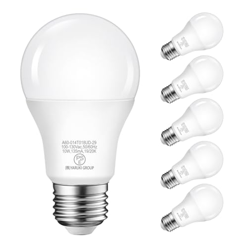 LVWIT LED電球 E26口金 1000LM 10W 昼白色 5000K広配光タイプ 72W形相当 省エネ 高輝度 6個入 調光器非対応