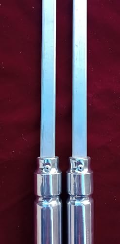 Espetos para churrasco kit 6 espetos 65 cm em alumínio +suporte para espetos