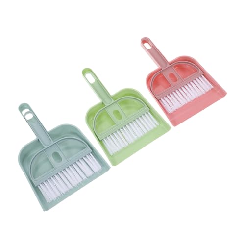 Healeved Efficient Cleaning Kit Mini Brush Dustpan Set Handheld for Desk Floor Cat Litter Sturdy Mesh-Design Multipurpose