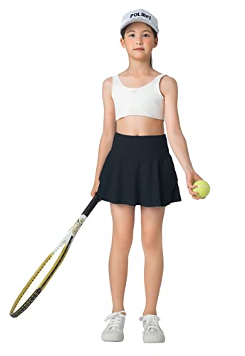 LETAOTAO Girls Athletic Shorts Kids Gym Running Biker Shorts for Teen with Liner 2-in-1 Running,Active4