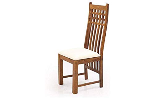 Image of SHRI MINTU'S ART Solid Sheesham Wood Dining Table 6 Seater | Six Seater Dinning Table with 6 Chairs for Home | Dining Room Sets for Kitchen & Restaurants | Chairs with Cushion | Natural Finish