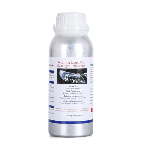 TUTOOLS - Headlight Restoration Fluid 200ml Polish Repair Fluid Scratch Repair Fluid for Headlight Repair Yellowing Haze Scratches