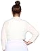 Libian Plus Size 3/4 Sleeve Cropped Bolero Shrug (1X, White)