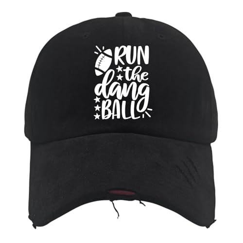 TANKWORLD Run The Damn Ball-4 Cap Women Cap AllBlack Womens Hat Gifts for Boyfriends Cycling Hats