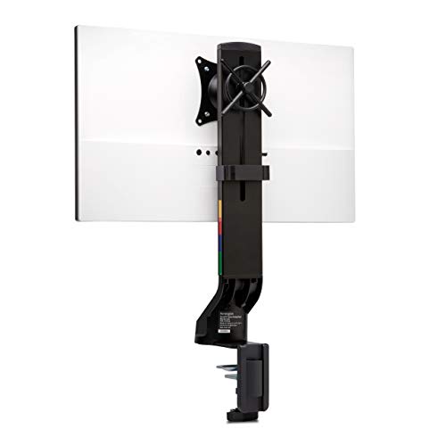 Image of Kensington Single Monitor Desk Mount, C-clamp Vesa Stand Fits up to 32 inch Ultrawide Samsung LG , Low Profile Vertical Mount, Height Adjustable Free Standing Arm,K55512WW Black