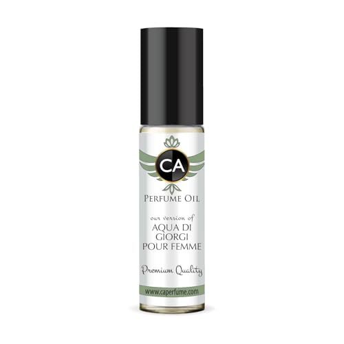 CA Perfume Impression of Aqua Di Giorgi Pour Femme for Women Fragrance Oil Floral Aquatic Scent Long Lasting Perfumes for Women Travel Size TSA Ready Mini Parfum Body Oil Roll-on 0.33 Fl Oz 10ml