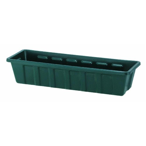 Root & Vessel Poly-Pro Plastic Flower Box Planter, Hunter Green, 24-Inch
