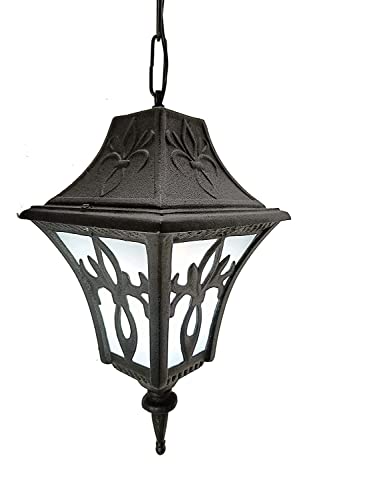 Image of Outdoor Hanging Light Cast Aluminium Black Tecture Finished Pack of 1