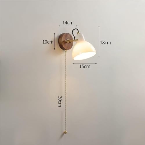 Applique en cuivre et noyer haut de gamme avec diffuseur sphérique blanc - 8