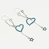 rockible 2pcs Faux Mamelon Anneaux Balancent Non en Acier Inoxydable Faux Bijoux de Corps, Coeur Bleu #3