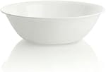 CLARO White Serving Bowl, 2 Quart- Set of 4, Plain Opalware Design, Lightweight, Dishwasher and Microwave Safe