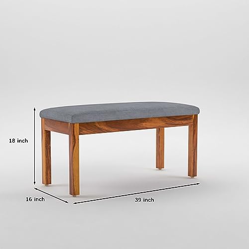 Image of Solid Sheesham Wood Dining Table 6 Seater | Rectangle Six Seater Dinning Table with 4 Chairs & 1 Bench for Home | Kitchen Dinner Table 6 Seater | Dining Room Sets for Restaurants | Teak Finish