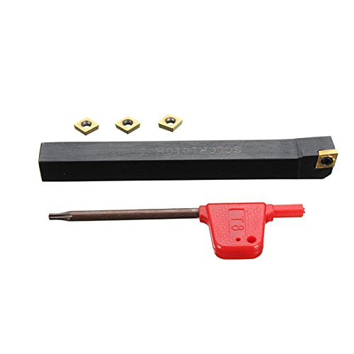 EsportsMJJ SCLCR1010H06 Porte-Outil Tournage 10x10x100mm Avec 4 CCMT0602 Inserts