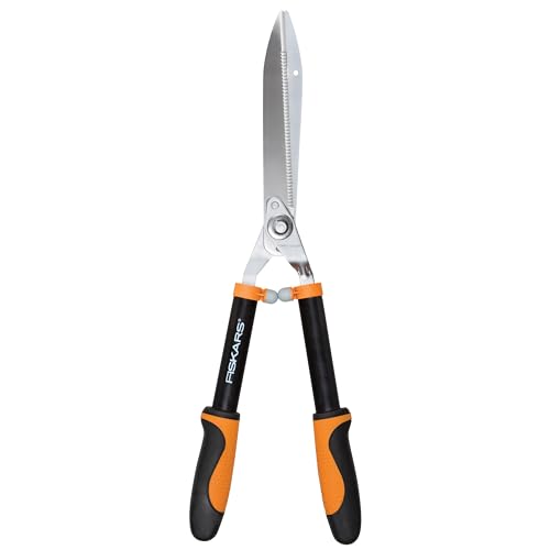 Fiskars 23-Inch Power-Lever Hedge Shears, Self-Sharpening Precision-Ground Steel Blades, For...