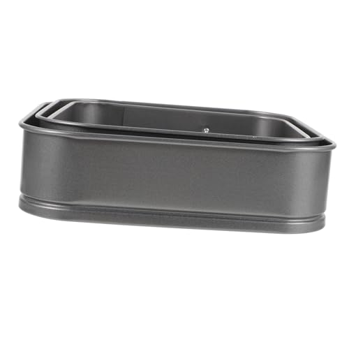 PRETYZOOM 3pc Set Square Cake Baking Pan Non-stick Live Bottom Carbon Steel Perfect for Wedding Birthday