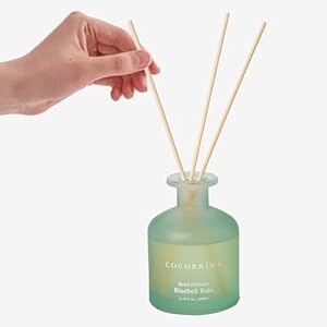 Cocorrina reed diffuser bluebell rain 676oz diffuser with 8 sticks home fragrance essential oil reed diffuser for bedroom bathroom shelf decor office decor summer collection  urban country home decor