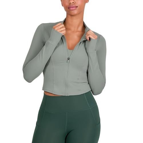 Image of YITTY Active Women's Ultraluxe Full Zip Jacket, Athleisure, 4-Way-Stretch, Thumbholes