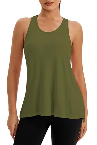 Bestisun Women Racerback Sleeveless Workout Tank Tops Split Back Athletic Yoga Shirts2