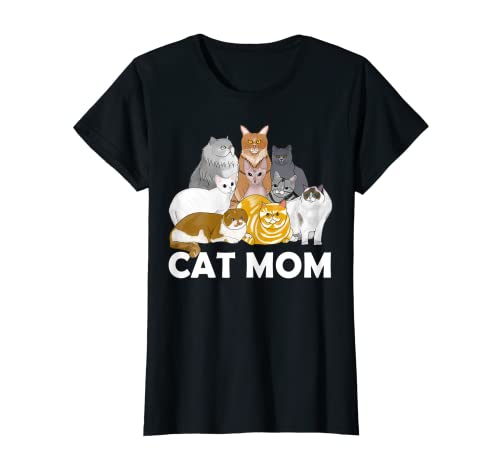 Mujer Divertido gato lindo mamá para gato señoras gatito amante mujer regalo Camiseta