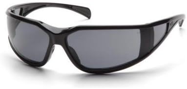 Pyramex SB5120DT Exeter Safety Glasses: Antifog Smoke/Gray Lenses Black Frame