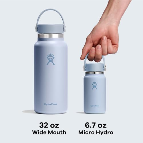 Image of Hydro Flask Micro Bottle - Insulated Mini Leak Proof Flask for Purse or Pocket in 6.7 Oz Tonal Black