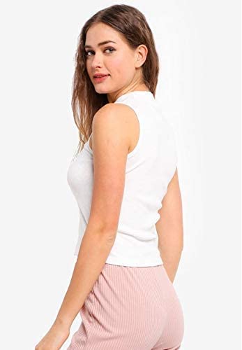 Image of TUSI Women's Essential Tank Top High /Mock Neck Full Length Turtle Neck Sleeveless Knit Rib Stretchable CT-03