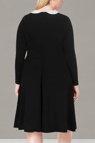 Nemidor Womens Vintage Round Neck Fit and Flare Plus Size Skater Party Dress3