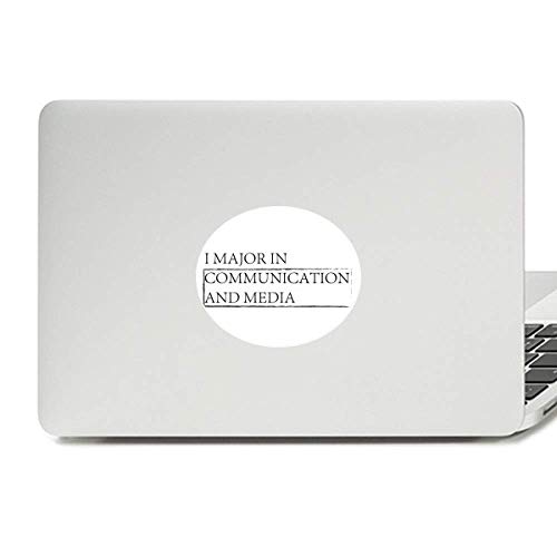 Quote I Major in Communication and Media Vinyl Emblem Graphic Laptop Sticker Notebook Decal