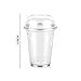 Green Direct Clear Plastic Cups with Lids - 9 oz Disposable Cups for Ice Coffee, Bubble Boba Tea, Cold Drinks, Smoothies - Pack of 100
