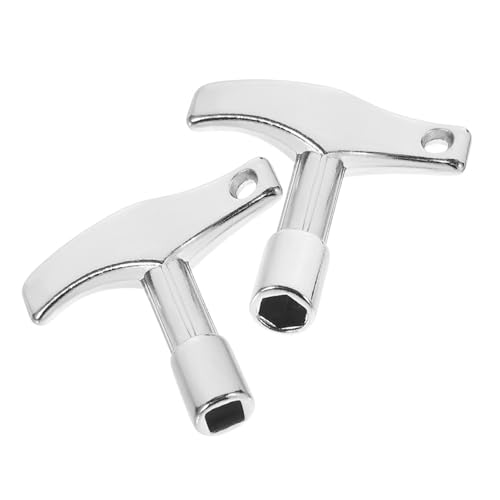 VICASKY 2pcs Tuners Drum Keys Locking Tuners for Drums Zinc Alloy Hexagon and Square Heads