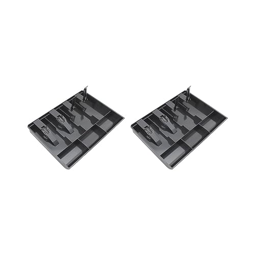 Insertion pour tiroir de caisse enregistreuse lot de 2 plateaux