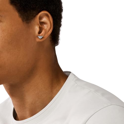 Emporio Armani Men's Stainless Steel Stud Closure Earrings