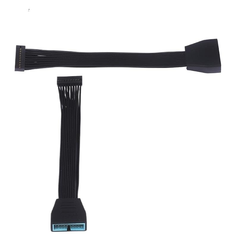 1 szt. płyta główna płyta główna USB3.0 19 20Pin żeński na USB 3.0 19 20-pinowy męski przedłużacz konwersja kabel łączący 15 cm
