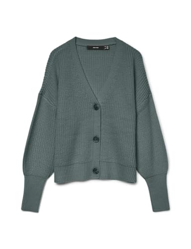 Vero Moda Femme Cardigan Vmlea Ls V-neck Cuff Cardigan Noos, Baume Green, M