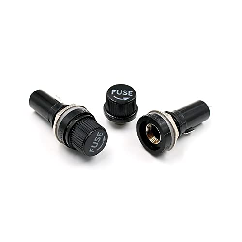 Tube d'assurance noir 6x30mm et porte-fusible encastrable pour panneau