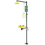 Speakman Optimus SE-1200 Eye and Face Wash Plastic Bowl Combination Emergency Shower System, DuraJade Powder Coat